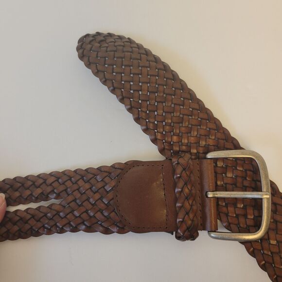 Women's Boho Belt Braided Brown Leather Size XL Belt - Picture 6 of 8